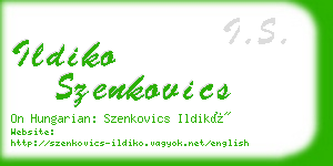 ildiko szenkovics business card